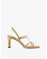 Sandro - Embossed Leather Sandals - Lyst