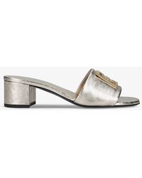 Givenchy - 4g Brand-motif Leather Heeled Sandals - Lyst