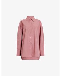 AllSaints - Karina Relaxed-fit Long-sleeve Organic-cotton Shirt - Lyst