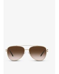 Tiffany & Co. - Tf3080 Tiffany T Pilot-frame Metal And Acetate Sunglasses - Lyst