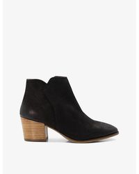 Dune - Parlor Wide-fit Suede Heeled Ankle Boots - Lyst