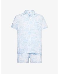 Derek Rose - Ledbury Graphic-print Cotton-poplin Pyjamas - Lyst