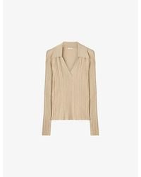 JOSEPH - Chelia Plissé Knitted Top - Lyst