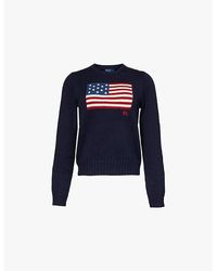 Polo Ralph Lauren - American Flag-Intarsia Regular-Fit Cotton Jumper - Lyst