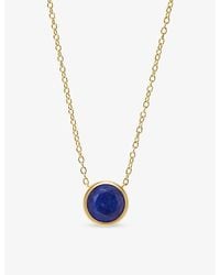 Astley Clarke - Luna 18Ct- Plated Sterling- And Lapis Pendant Necklace - Lyst