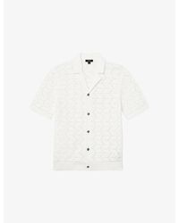 Reiss - Dalkeith Cuban-Collar Cotton-Knit Shirt - Lyst
