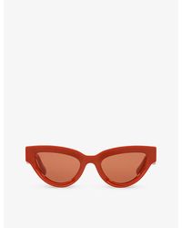 Bottega Veneta - 6j000413 Bv1249s Cat Eye-frame Injected Sunglasses - Lyst