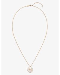 Chaumet - Jeux De Liens Harmony 18Ct Rose- 0.09Ct Diamond And Mother-Of-Pearl Pendant Necklace - Lyst