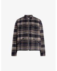 AllSaints - Crosby Checked Woven Jacket - Lyst