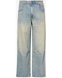 Jaded London - Colossus Brand-embroidered Relaxed-fit Wide-leg Jeans - Lyst