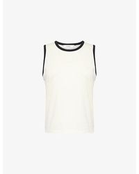 FRAME - The Ringer Cotton-Jersey Tank Top - Lyst