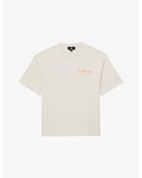Reiss - Calvino Graphic-Print Relaxed-Fit Cotton T-Shirt - Lyst