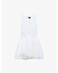 Loewe - X Paula's Ibiza Drawstring-Waist Layered Cotton-Jersey Mini Dress - Lyst