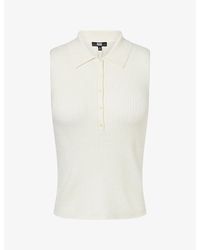 PAIGE - Vesta Knitted Cotton-Blend Top - Lyst