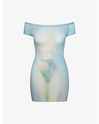 Skims - Mesh Cover-Ups Mini Dress - Lyst