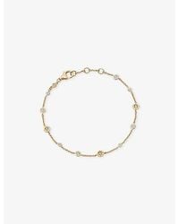 Astley Clarke - Polaris North Star 18Ct-Plated Sterling- And Sapphire Station Bracelet - Lyst