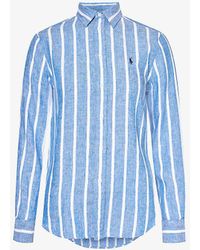 Polo Ralph Lauren - Stripe-pattern Relaxed-fit Linen Shirt - Lyst