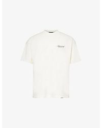 Represent - Script Logo-Print Cotton T-Shirt - Lyst