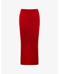 House Of Cb - Faith Slim-Fit Knitted Midi Skirt - Lyst