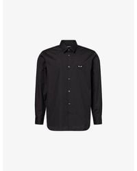 COMME DES GARÇONS PLAY - Heart-Embroidered Button-Up Cotton Shirt - Lyst