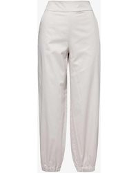 Max Mara - Candela Cropped Tapered-leg Cotton Trousers - Lyst