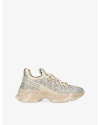 Steve Madden - Mysteria Rhinestone-Embellished Woven Trainers - Lyst
