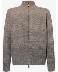 Corneliani - Funnel-neck Chunky-knit Cashmere And Wool-blend Jumper - Lyst