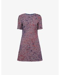 Gucci - Bouclé Short-Sleeves Wool-Blend Mini Dress - Lyst