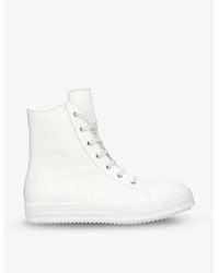 Rick Owens - Lace-up Canvas High-top Trainers - Lyst