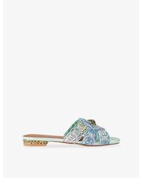 Kurt Geiger - Chelsea Flat Woven Sandals - Lyst