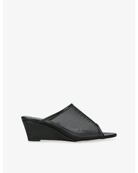 Aeyde - Suzanne Mesh Wedge Sandals - Lyst