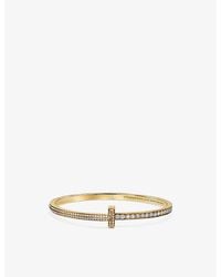 Tiffany & Co. - Tiffany T Narrow Hing 18Ct- And 2.22Ct Brilliant-Cut Diamond Bracelet - Lyst