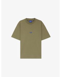 HUGO - Brand-Print Short-Sleeve Cotton T-Shirt - Lyst