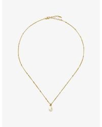 Missoma - Twisted-Chain 18Ct Vermeil And Baroque Pearl Pendant Necklace - Lyst