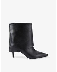 KG by Kurt Geiger - Fate Faux-Leather Heeled Ankle Boots - Lyst
