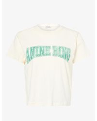 Anine Bing - Shelley Logo-Print Cotton T-Shirt - Lyst