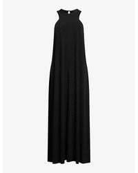 AllSaints - Kura High-neck Sleeveless Cotton Maxi Dress - Lyst