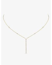 Messika - Gatsby Bar 18Ct And 0.38Ct Diamond Necklace - Lyst