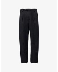 A.P.C. - Renato Tapered-leg Wool And Cotton-blend Trousers - Lyst