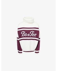 BO+TEE - Logo-Print Oversized Knitted Jumper - Lyst