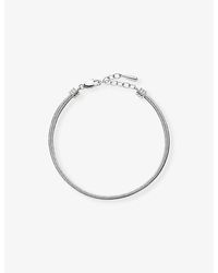 Missoma - Thin Snake Platinum Pvd-Plated Stainless Steel Chain Bracelet - Lyst