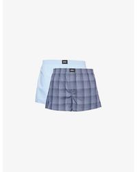 BOSS - Pack Of Two Cotton-poplin Boxer Shorts - Lyst