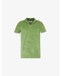 Orlebar Brown - Short-sleeve Terry-towelling Organic-cotton Polo Shirt - Lyst