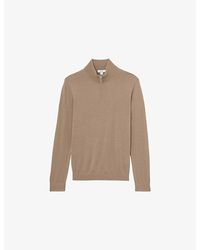 Reiss - Blackhall Half-Zip Merino Wool Jumper - Lyst