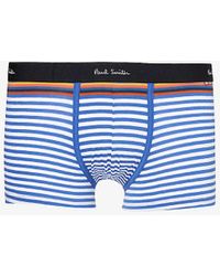 Paul Smith - Striped Logo-waistband Stretch-organic Cotton Trunk - Lyst