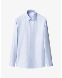 Eton - Signature Herringbone Slim-Fit Cotton Shirt - Lyst