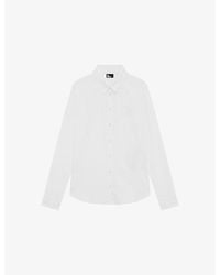 The Kooples - Collared Long-Sleeve Cotton Shirt - Lyst