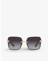 BVLGARI - Bv6167b Square-frame Acetate Sunglasses - Lyst