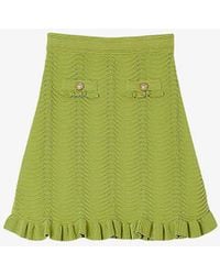 Sandro - Textured-weave Stretch-knit Mini Skirt - Lyst