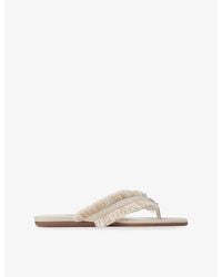 Jimmy Choo - Bay Canvas Flat Sandals - Lyst